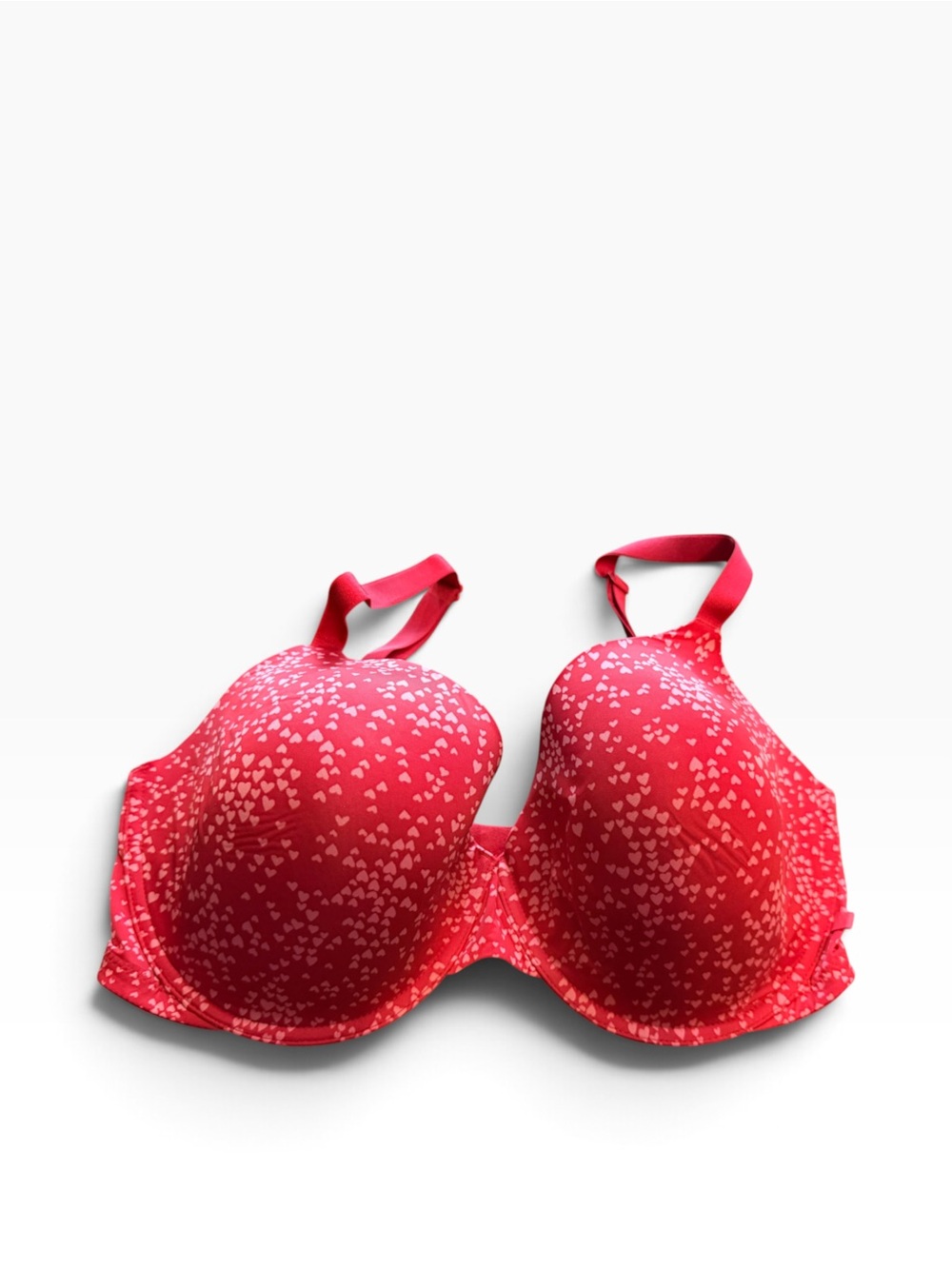 Victoria’s Secret Red Heart-Print T-Shirt Bra